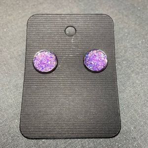 Faux druzy earrings